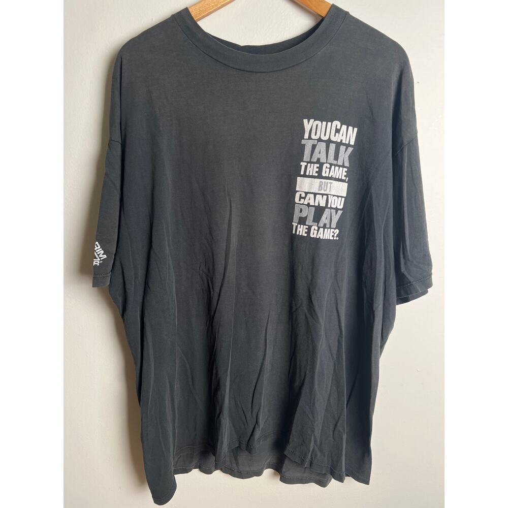 Above The Rim You Can Talk The Game, But Can You Play Faded T-shirt Chicago 2XL